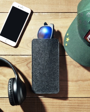 Logotrade Ideja dāvanas foto: RPET filca briļļu futrālis