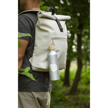 Logotrade biznesa dāvanas foto: AluBamboo GRS Recycled Alu 750 ml ūdens pudele