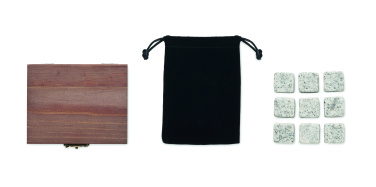 Logotrade Ideja dāvanas foto: 9 akmeņu ledus kubiņu komplekts kastītē