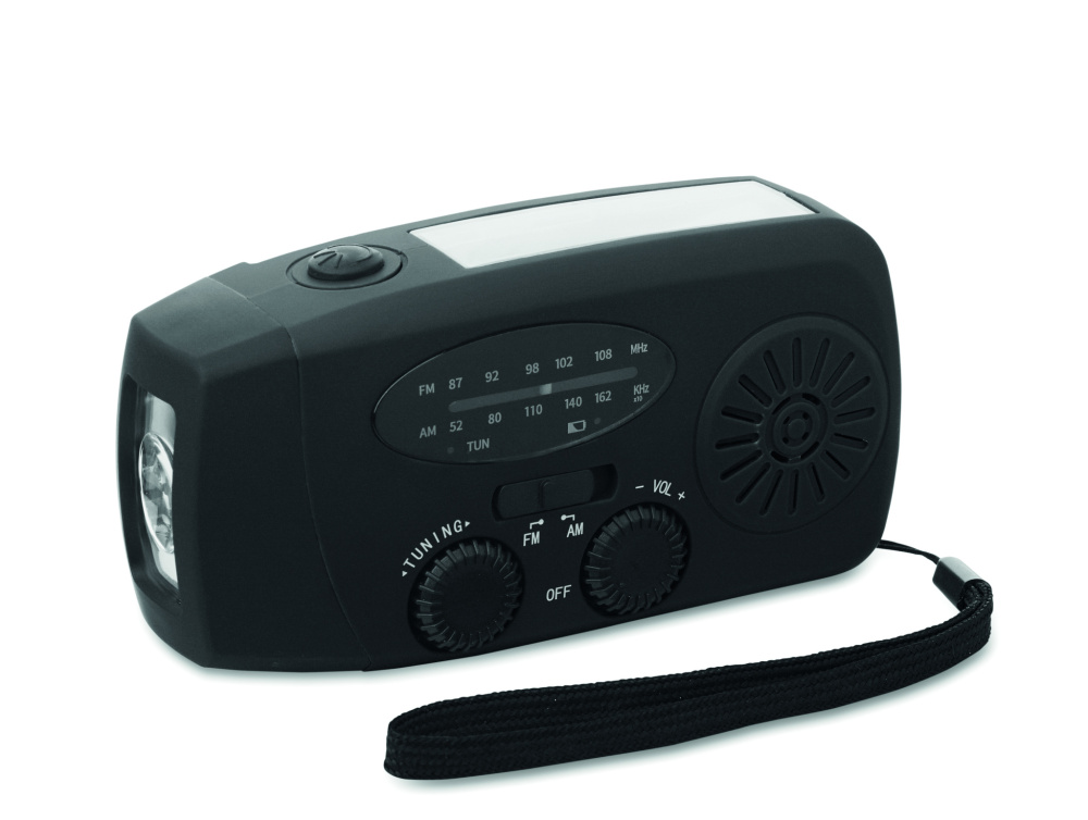 Logotrade ziemassvētku dāvanas foto: Pārnēsājams radio SOS ar LED lukturīti