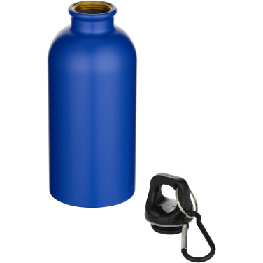 Logotrade logo dāvanas foto: Oregon 400 ml matēta RCS pārstrādāta viensienas nerūsējošā tērauda ūdens pudele ar karabīni