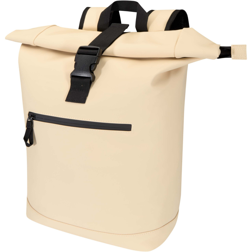 Logotrade dāvanas foto: Resi Plus 15" GRS pārstrādāta mugursoma ar sarullējamu augšdaļu 18L