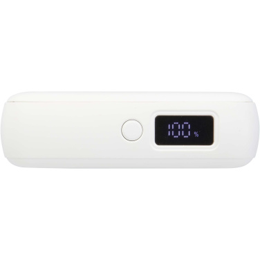 Logotrade Ideja dāvanas foto: Acrux 10.000 mAh 35W planšetdatora pārnēsājamais akumulators ar iebūvētu C tipa kabeli - izgatavots no pārstrādātas plastmasas