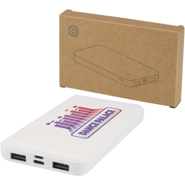 Logotrade ziemassvētku dāvanas foto: Intan 10.000 mAh 10W pārstrādājamas plastmasas pārnēsājamais akumulators
