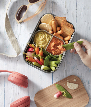 Логотрейд бизнес-подарки картинка: Черный + Blum ящик для сэндвичей из нержавеющей стали большой