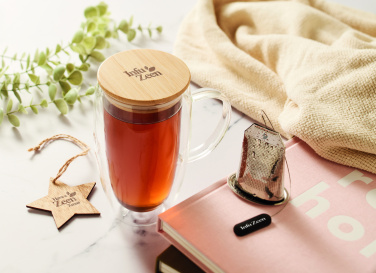 Лого трейд бизнес-подарки фото: Double wall glass mug 450ml