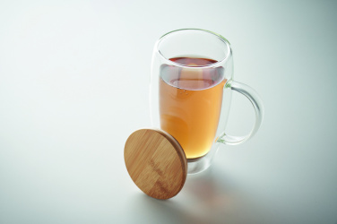 Логотрейд pекламные cувениры картинка: Double wall glass mug 450ml