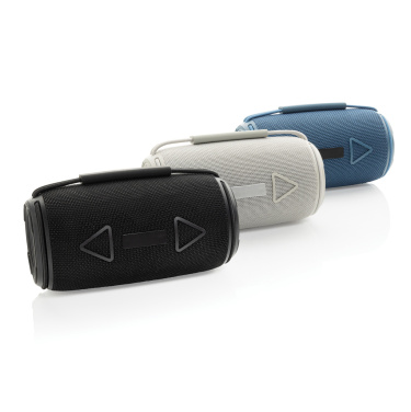 Логотрейд pекламные продукты картинка: Водонепроницаемый динамик Prisma RCS из переработанного пластика IPX 4 мощностью 16 Вт