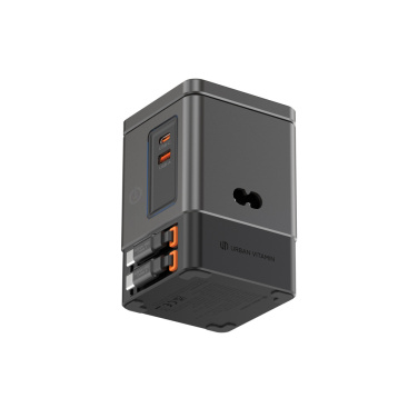 Логотрейд pекламные подарки картинка: Зарядное устройство Urban Vitamin Sacramento 105 Вт GAN + втягивающиеся кабели