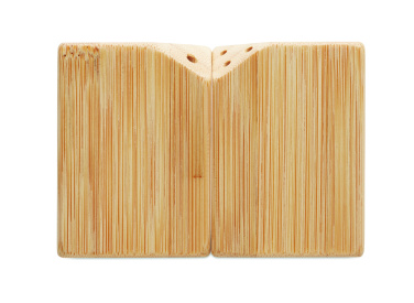 Лого трейд pекламные подарки фото: Bamboo salt & pepper set