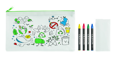 Логотрейд pекламные продукты картинка: Pencil case with 4 crayons