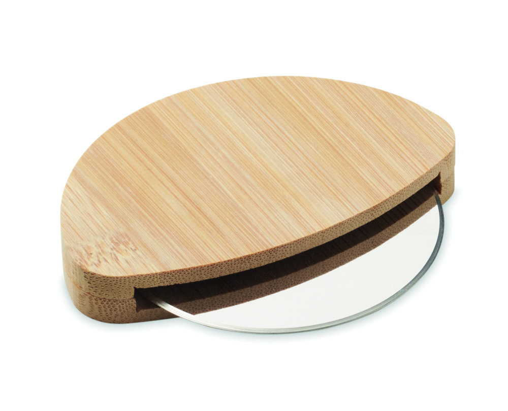 Лого трейд pекламные cувениры фото: Round bamboo pizza cutter