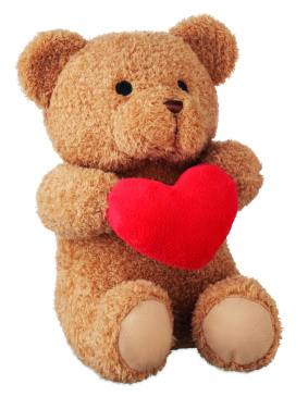 Логотрейд бизнес-подарки картинка: Teddy bear with heart 23cm