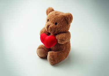 Логотрейд pекламные подарки картинка: Teddy bear with heart 23cm
