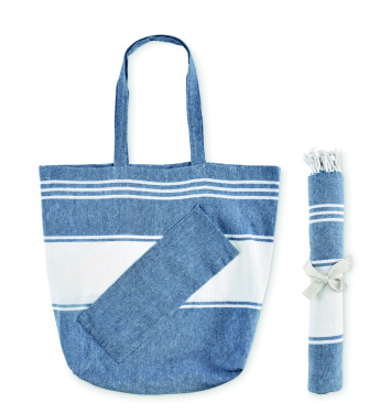 Лого трейд pекламные продукты фото: Beach bag with hammam towel