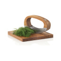 Разделочный нож AdHoc RoccaVerde с разделочной доской, коричневый