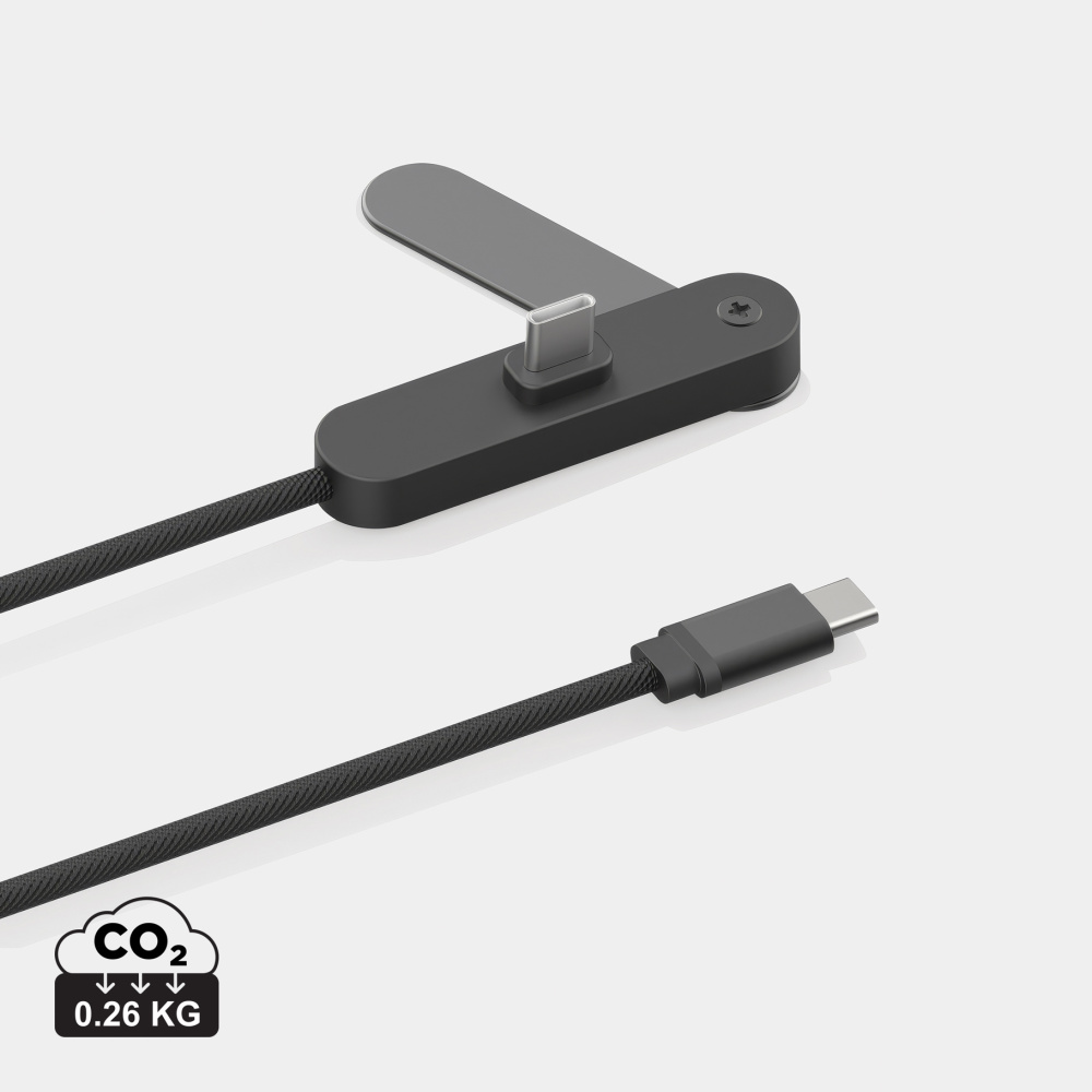 Логотрейд pекламные продукты картинка: Кабель Aluvia RCS 65W PD с регулируемой подставкой для телефона