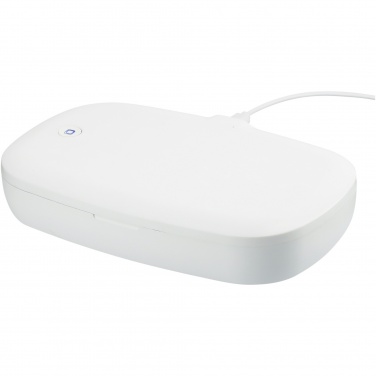 Logotrade presentreklam bild: Capsule UV-desinfektionsmedel för smarttelefon med 5 W trådlös laddningsplatta
