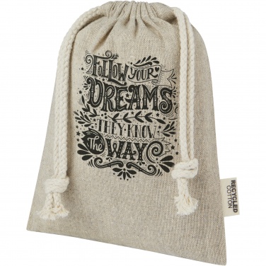 Logotrade reklamprodukter bild: Pheebs presentpåse av 150 g/m² GRS-återvunnen bomull, liten, 0,5 l