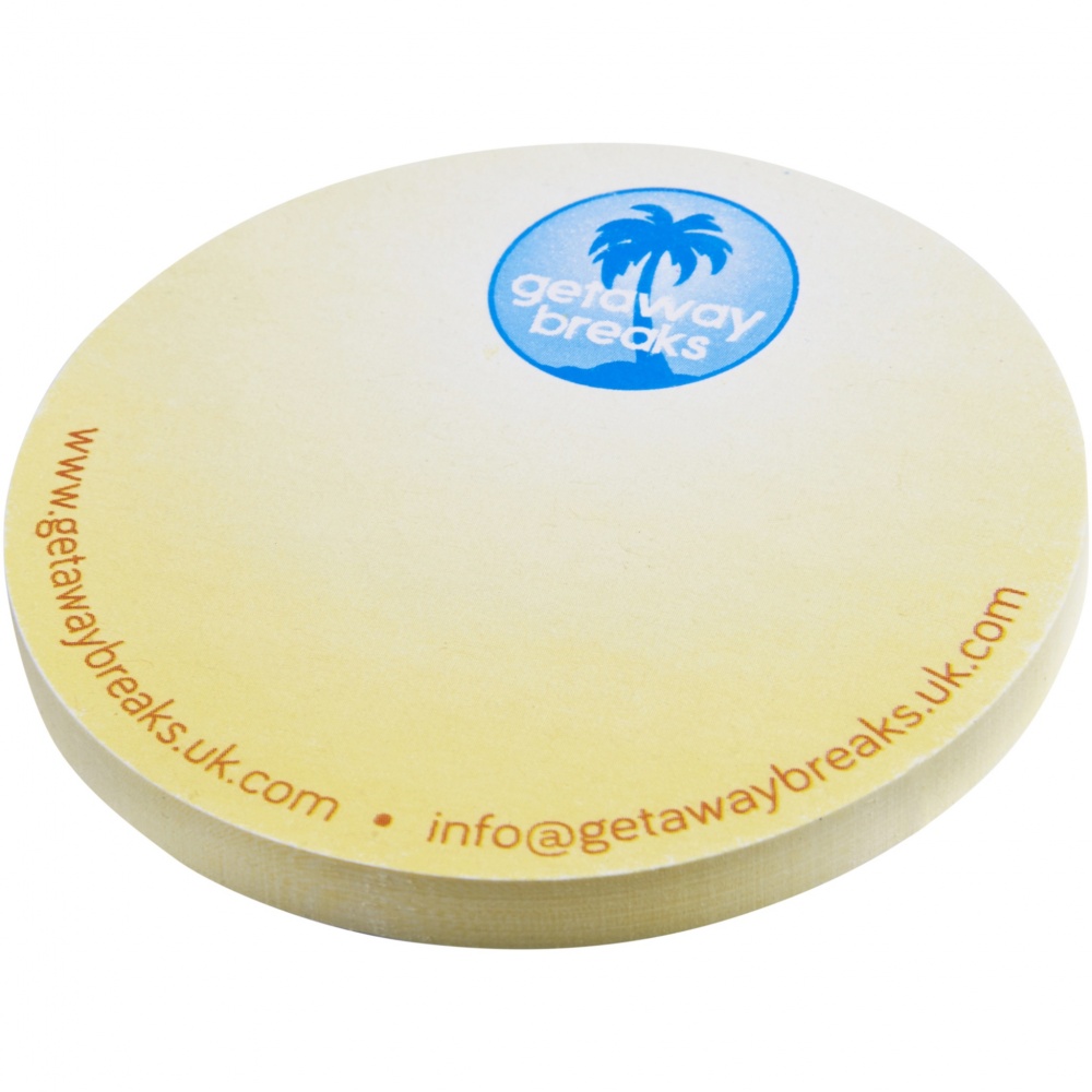 Logotrade kampanjprodukter bild: Sticky-Mate® cirkelformade klisterlappar av återvunnet material