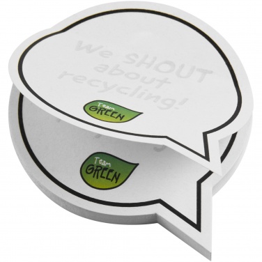 Logotrade kampanjprodukter bild: Sticky-Mate® pratbubbelformade klisterlappar av återvunnet material