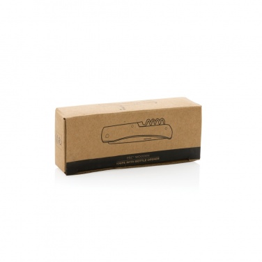Logotrade kampanjprodukter bild: Kniv med flasköppnare i trä