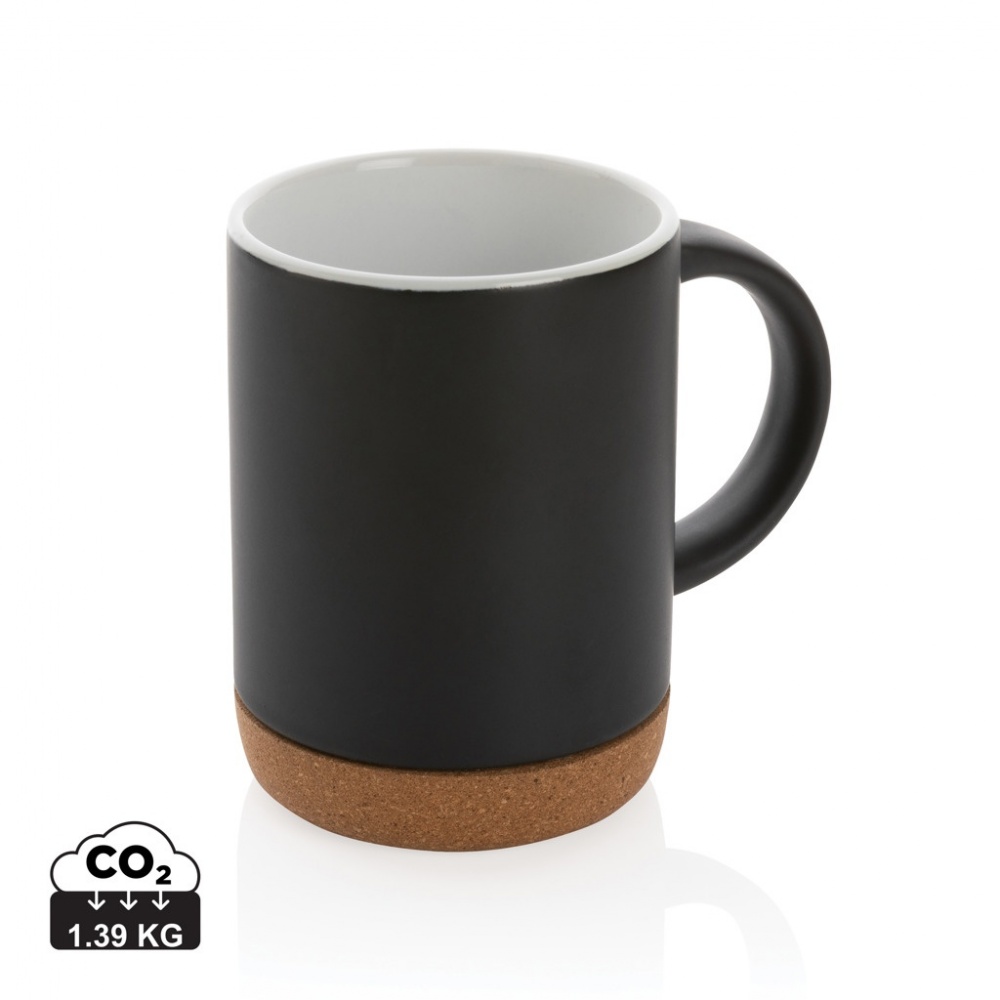Logotrade reklamprodukter bild: Keramikmugg med korkbotten 280 ml