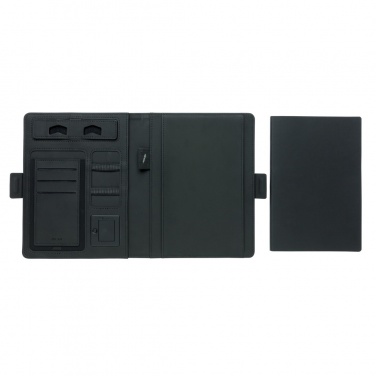 Logotrade kampanjprodukter bild: Air omslag för A5 anteckningsbok med trådlös laddning