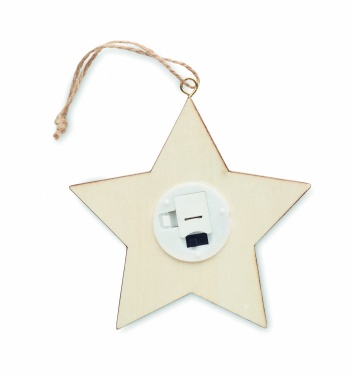 Logotrade profilreklam bild: MDF-julstjärna med ljus