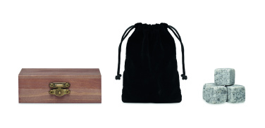 Logotrade kampanjprodukter bild: 9 isbitar av sten i låda