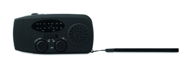 Logotrade presentreklam bild: Bärbar radioSOS med LED-ficklampa