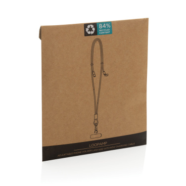 Logotrade reklamprodukter bild: LoopAmp RCS RPET justerbar telefonkabel med 60 W kabel