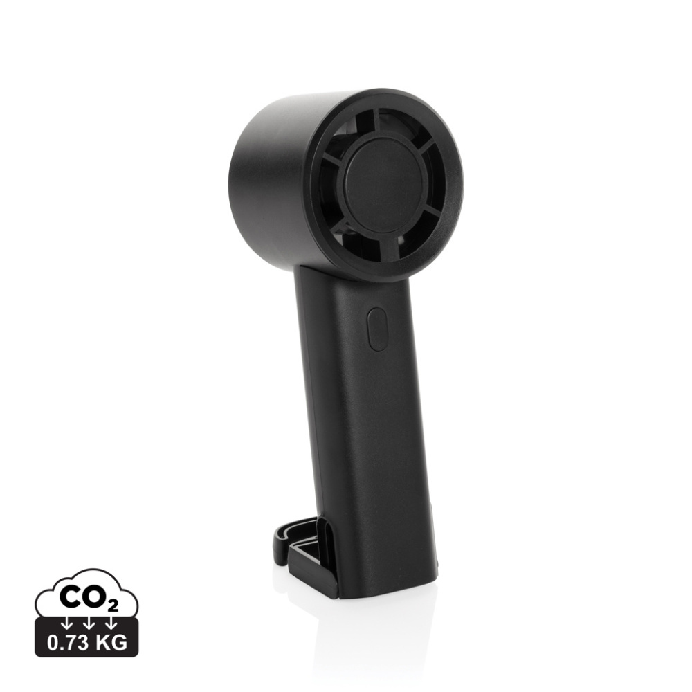 Logotrade profilprodukter bild: Twist uppladdningsbar bärbar fläkt i återvunnen plast