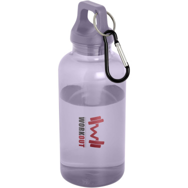 Logotrade kampanjprodukter bild: Oregon 400 ml vattenflaska av RCS-certifierad återvunnen plast med karbinhake