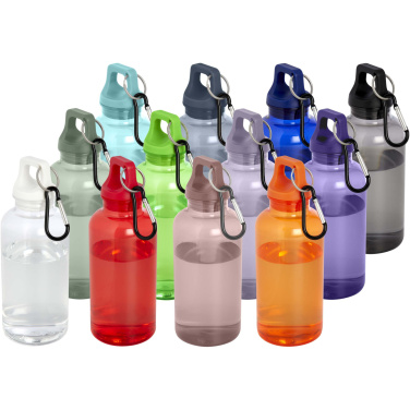 Logotrade presentreklam bild: Oregon 400 ml vattenflaska av RCS-certifierad återvunnen plast med karbinhake