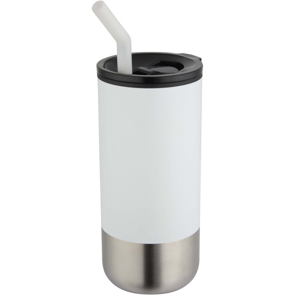 Logotrade profilprodukter bild: Grayson 480 ml RCS-återvunnen isolerad termos med sugrör
