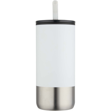 Logotrade reklamprodukter bild: Grayson 480 ml RCS-återvunnen isolerad termos med sugrör
