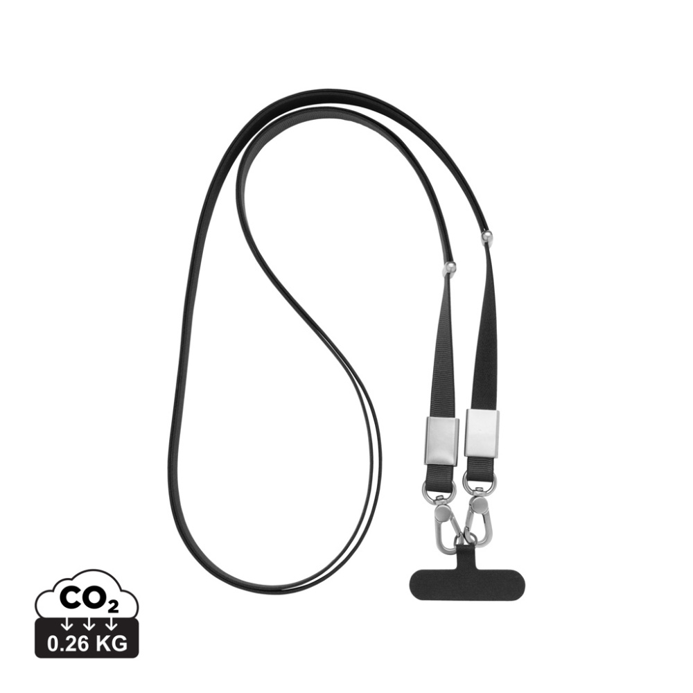 Logotrade kampanjprodukter bild: Nivo Crossbody lanyard i RCS återvunnen PET