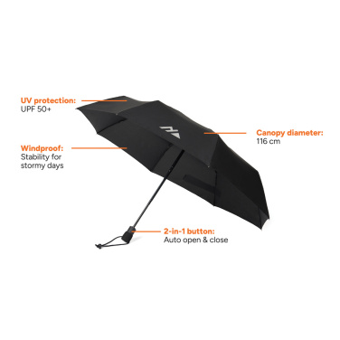 Logotrade profilreklam bild: Nordic Drift Trail 23" AWARE™ RPET Paraply auto öppn/stängn